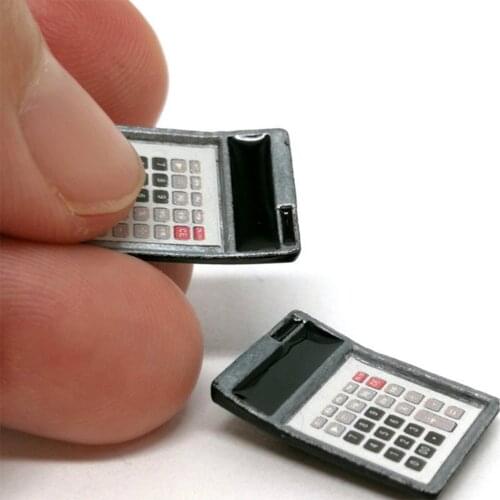 1/12 Dollhouse Miniature Accessories Alloy Calculator Model Kids Gift Adult Collections