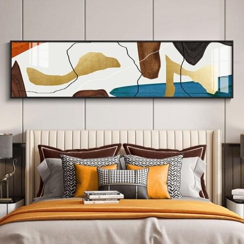 Wall Picture Gold Orange Marble For Living Room Home Decoration Aesthetic Abstract Modern Geometry Canvas Painting Print Poster