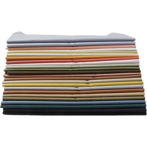 Width 61'Solid Color Comfortable Simple Densified Cotton Fabric By The Half Yard For Pant Windbreaker Coat Casual Wear Material