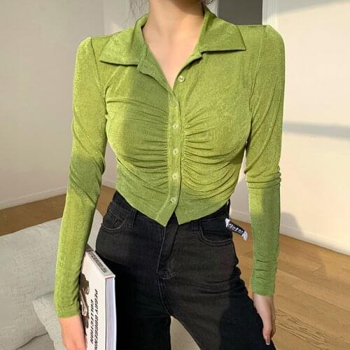 Зеленые блузки Oumengka China At AliExpress