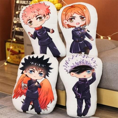 Jujutsu Kaisen Pillows Anime Fushiguro Megumi Kugisaki Nobara Kawaii Plush Props Double Sided Pillow