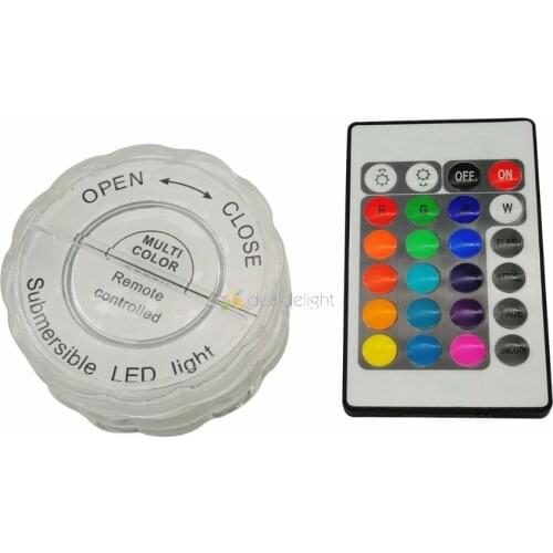 RGB Submersible LED Underwater Light 10leds Battery Operated IP67 Waterproof Lamp Swimming Pool Light For Wedding Celebration