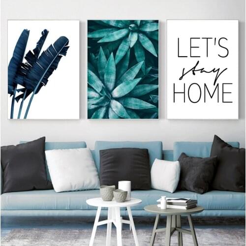 Banana Leaf Botanical Poster Nordic Wall Art Print Scandinavian Decoration Picture Canvas Painting Motivational Quote Home Decor