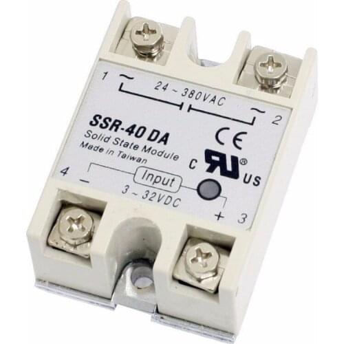 24V-380V 40A 250V SSR-40 DA Solid State Relay Module 3-32V DC To AC