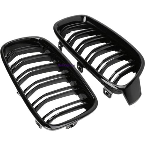 1Pair Gloss Black Front Grille/Grilles Kidney For BMW 3-Series F30 F31 F35 2012-2017 Car Styling