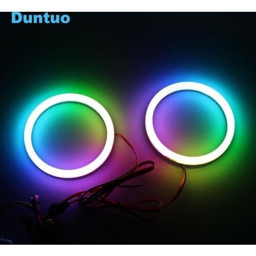 RGBW Angel Eyes Revolving Dynamic Cotton LED Sequential Flowing Bluetooth Wireless Control 60mm 70mm 80mm 85mm