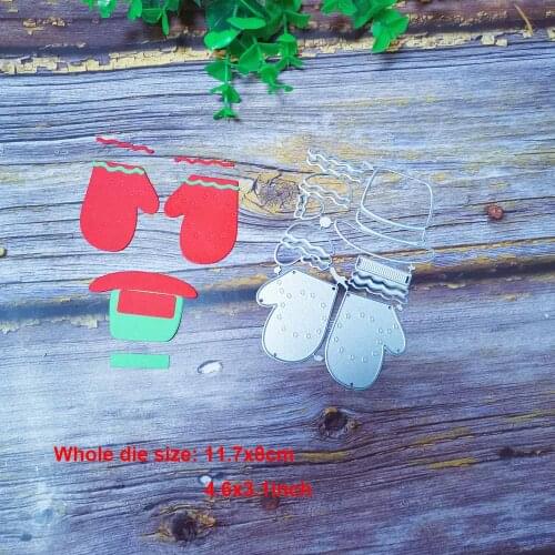 Christmas gloves Dies Metal Cutting Dies Stencils for DIY Scrapbooking Album Paper Cards Decorative Crafts Embossing Die Cuts