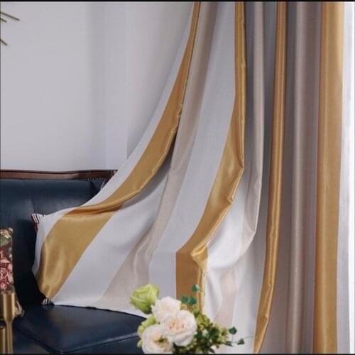 Stripped Blackout Curtains Modern Curtains For Bedroom Kitchen Thick For Living Room Custom Made Curtains Window Decoration