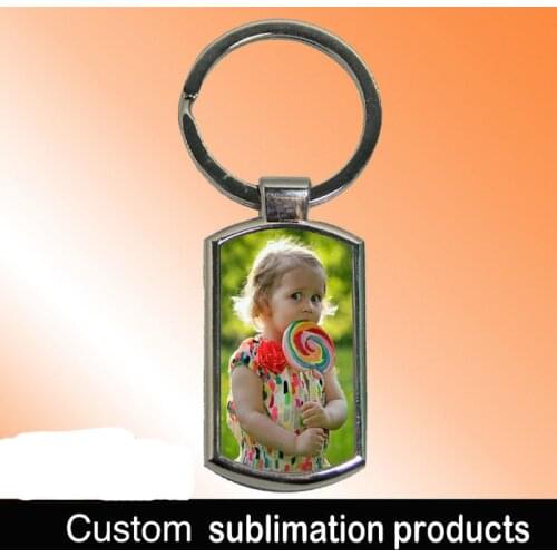 Sublimation blank metal key chain thermal transfer consumables factory price Can print photos keyring 100pieces/lot