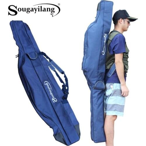 Sougayilang Fishing Bag Portable 1.7M 1.1Kg Large Capacity Multi-function Fishing Bag for Rod Line Lure Reel Fishing Tackle Bag