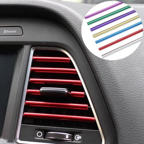 U Shape Car Interior Air Vent Grille Outlet Blade Decoration Strip For Skoda Superb Octavia A7 2 Fabia Citroen C4 Grand Picasso