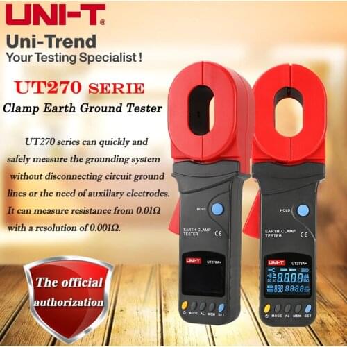 UNI-T UT278A+ UT276A+ Clamp Ground Resistance Tester; Clamp Meter for Ground Loop Resistance Measurement