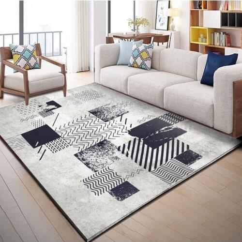 Ethnic style modern geometric soft Persian style living room carpet anti-slip anti-fouling bedroom living room carpet can be cus
