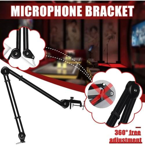 Heavy Duty Microphone Stand Extendable Suspension Boom Scissor Arm Stand For Smartphone Microphone Ring Light Tablet