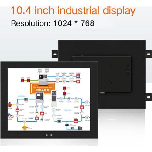 10.4 inch Lcd Monitors for Industrial Computer Iron Shell Not Touch Screen Industrial Display Free Shipping VGA HDMI DVI