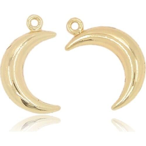 10pcs Alloy Moon Pendants with Long-Lasting Plated For Jewelry Making DIY Bracelet Necklace Accessories Decor