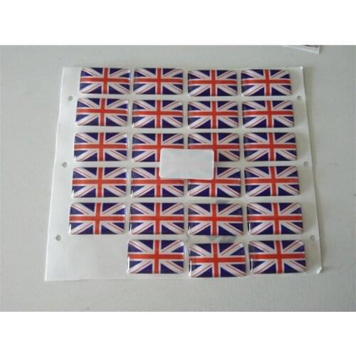 400 Pieces Interior England UK Flags Car Steering Wheel Emblem Decoration United Kingdom Flag Audio Knob Window Lift Car Styling