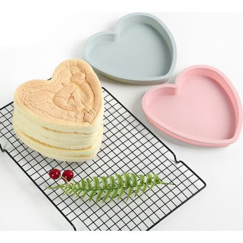 6/8 inch silicone mold DIY heart mold silicone layered rainbow baking pan cake bread non-stick silicone mold baking tools