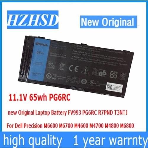11.1V 65wh PG6RC new Original Laptop Battery FV993 PG6RC R7PND T3NT1 For Dell Precision M6600 M6700 M4600 M4700 M4800 M6800