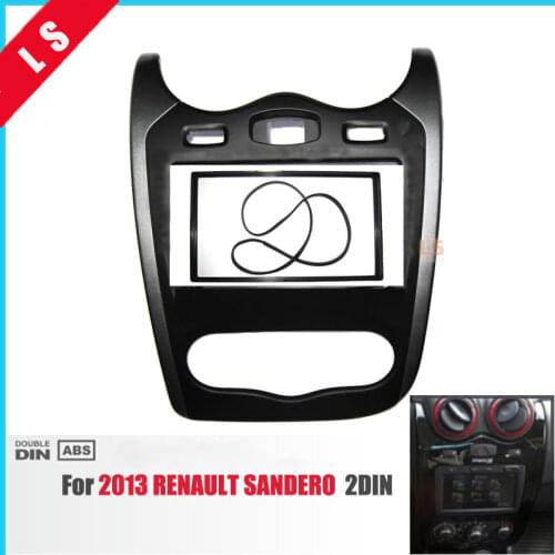 2 Din Car Radio Fascia for 2013 Renault Sandero 2DIN Stereo Face Plate Frame Panel Dash Mount Kit Adapter Bezel Facia Frame