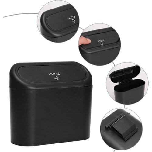 Car Trash Can Hanging Vehicle Garbage Bin Kitchen Office Car Small Storage Box Car Accessories