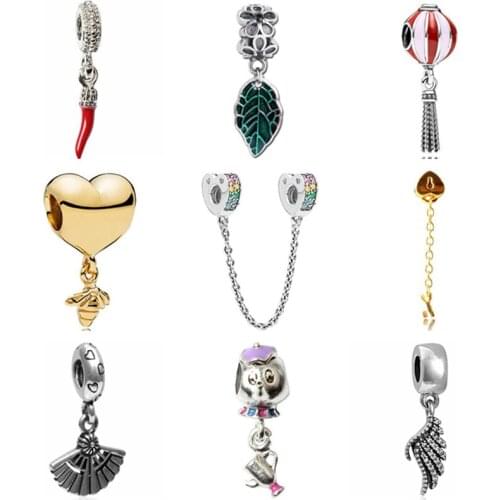 Btuamb Luxurious Big Bowknot Love Heart Robot Crystal Charm Beads Diy Jewelry Accessories Fit Pandora Bracelets Necklace Rosario