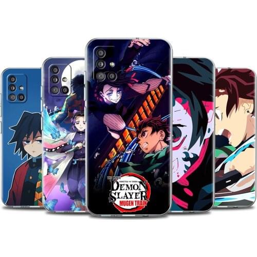 Demon Slayer Kimetsu No Yaiba Case For Samsung Galaxy A51 A32 A42 A52 A71 A72 5G A21 EU A01 A02 A11 A12 A31 A41 A91 Cover Couqe