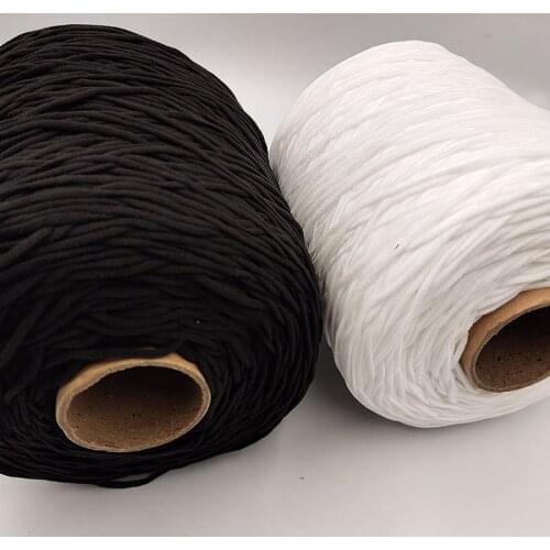 Black Mask Elastic Rope 3mm Round White Elastic Band Mask Oil Core Belt Rope Handmade DIY Protective Clothing Accessories