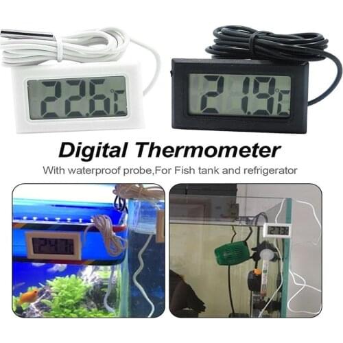 Mini LCD Digital Thermometer Hygrometer Temperature Indoor Humidity Cable Gauge Instruments G4V0 Convenient Temperature Met V6Z1