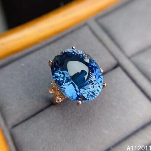 KJJEAXCMY fine jewelry 925 sterling silver inlaid natural blue topaz lovely women new ring Support test hot selling