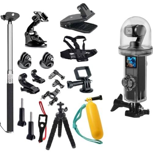 20 in 1 Waterproof shell accessories set buoyancy stick tripod base screw for dji osmo pocket camera gimbal