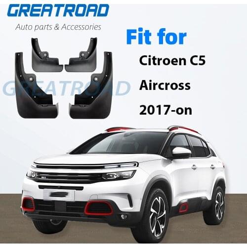 Set Mudflaps For Citroen C5 Aircross 2017 -on Mud Flaps Mudguards Front Rear Flap Baffle Muddy Splash Guards 2018 2019 2020 2021