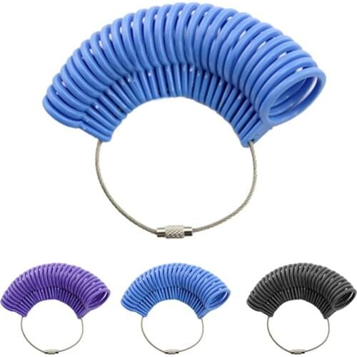 Round Plastic Ring Sizer Stick Mandrel Easy To Use Finger Gauge Measuring Sizes Jewelry Tool Set Measurer Tools