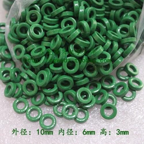 Magnetic Ring Sprayed Green Ferrite 10*6*3 Anti-interference Core Sensing Filter Threading Winding Magnetic Ring