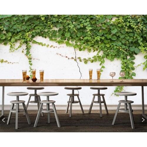 Papel de parede Ivy leaves on a white wall background 3d wallpaper,living room tv wall bedroom wall papers home decor bar mural