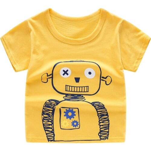 ZWY903 Fashion Character Printed Pullover Summer Children Cartoon T-shirt Casual Style Garments Good Quality Baby Boys Tops