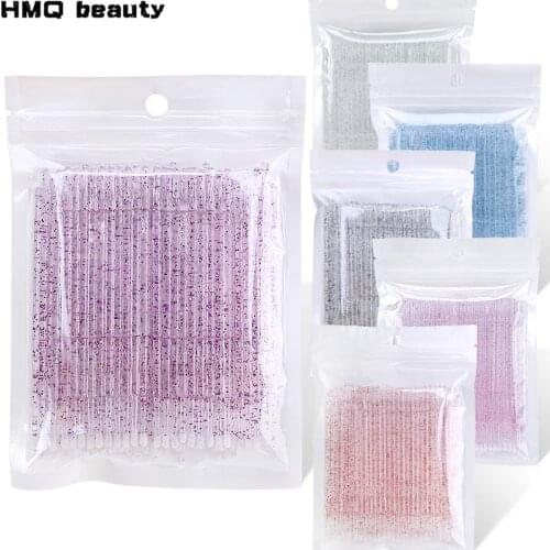 Disposable Crystal Micro Brush Mascara Wands Applicator Lash Removing Swab Makeup brushes For Eyelash Extension Tools