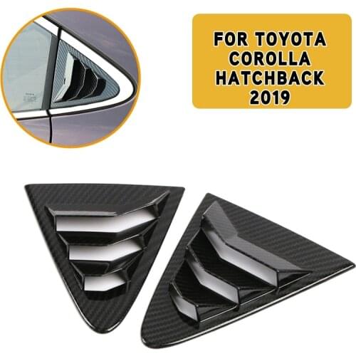 Pcmos Carbon Fiber Side Window Louver Shield Frame For Toyota Corolla Hatchback 2019 Exterior Parts Stickers Chromium Styling