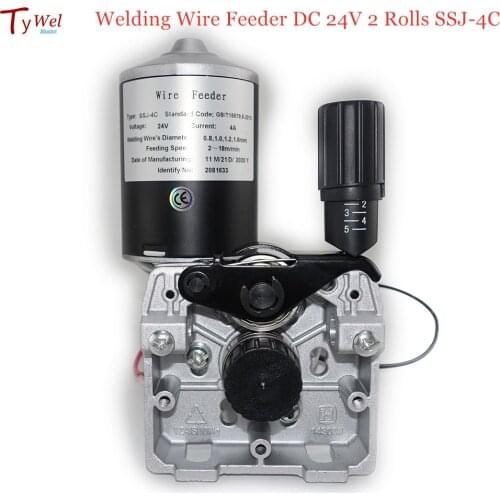 Welding Wire Feeder DC 24V 2 Rolls SSJ-4C Wire Feed Assembly Feeder Roll for Steel Aluminum Flux Cored Wire MIG Welder