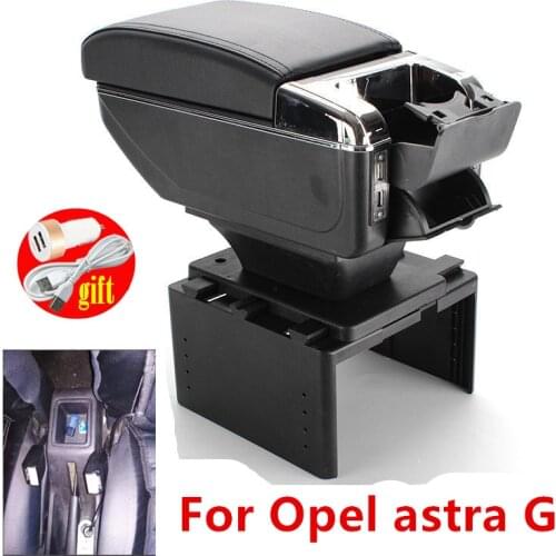 For Opel astra G armrest box central Store content Storage box armresrt with cup holder ashtray products USB interface