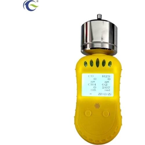 CE ATEX Portable pump multi gas detector CO O2 H2S LEL CH4 gas analyzer