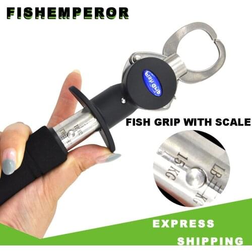 Portable Stainless Steel Fishing Gripper Fish Grip Lip Clamp Grabber Fishing Plier Fishing Tackle Gripper Accessoryer