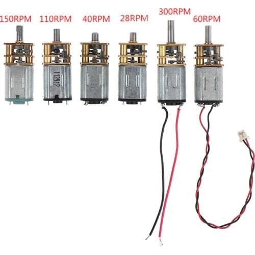 Micro N20 Gear Motor Slow Speed Metal Gearbox Reducer Electric Motor DIY Toy 40/60/28/150/300/110 RPM