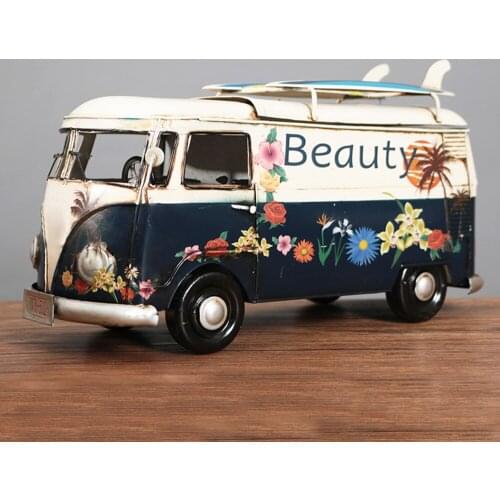 Retro Car Tissue Boxes Multicolor Flower Bus Model Organizing Boxes Decorative Napkin holder Home Decor Kitchen Napkin Holder