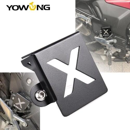 With LOGO For Honda CB500X CBR500R CB500F CB400X CB400F Rear Brake Fluid Reservoir Cover Protective Gurad 2019-2021