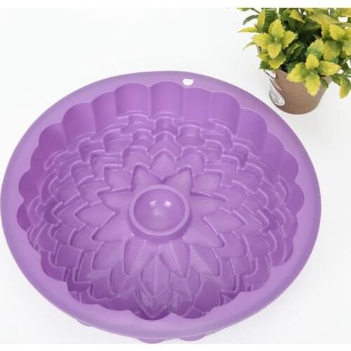 Random Color Silicone Cake Mold Non-stick Flower Shape Bread Mold Reusable Kitchen Mousse Mold Cake Tray Mould Baking Coxeer