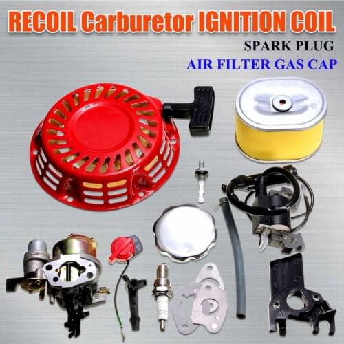 Carburetor Recoil Starter Ignition Coil for Spark Plug Filter Carburetor Carb For Honda GX160 5.5HP Engine Kit