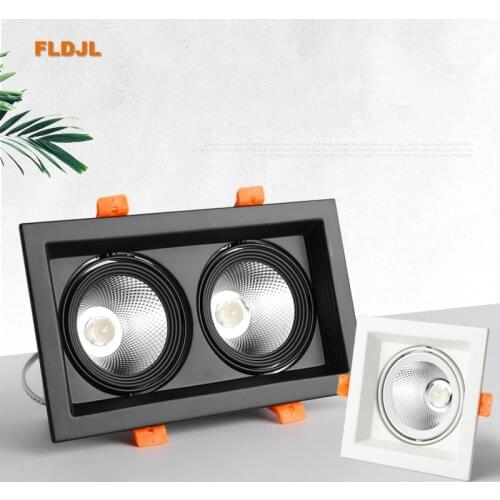 Super Bright Square Dimmable COB LED Recessed Downlight 10W/20W 3000K/4000K/6000K Ceiling Spot Lamp AC110 220V Home Decor