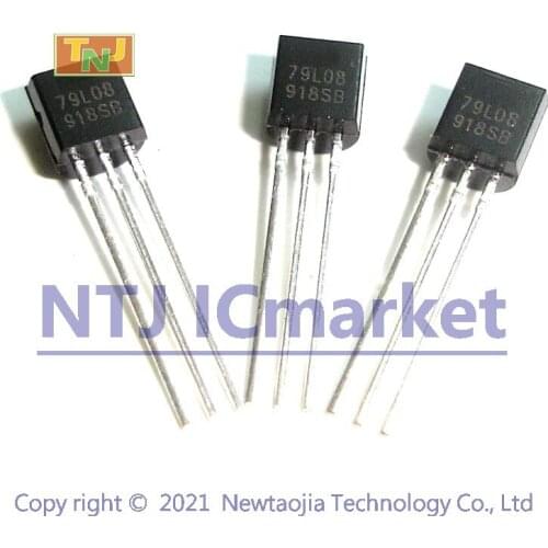 50 PCS 79L08 TO-92 L79L08 LM79L08 100mA Negative-Voltage Regulators Transistor