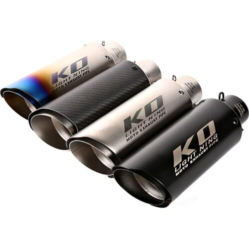 Universal 51mm 61mm Motorcycle Exhaust Muffler Pipe Stainless Steel Tail Escape Carbon Fiber Silencer Removable Db Killer Tips